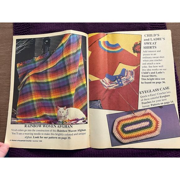 women's household Crochet pattern book 1980s sweater afgan toys - Picture 5 of 6